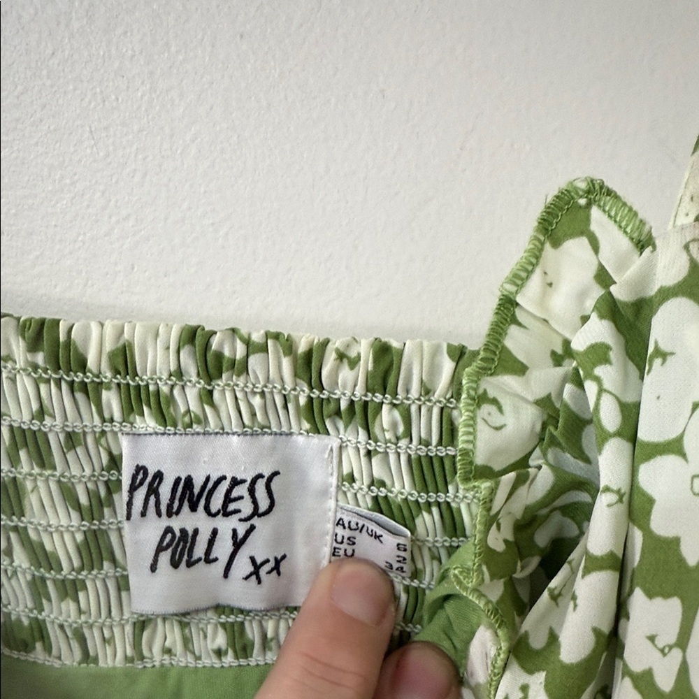 Princess Polly Green Floral Mini Dress - Picture 2 of 3